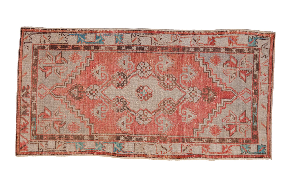 2.5x5 Vintage Distressed Oushak Rug Runner