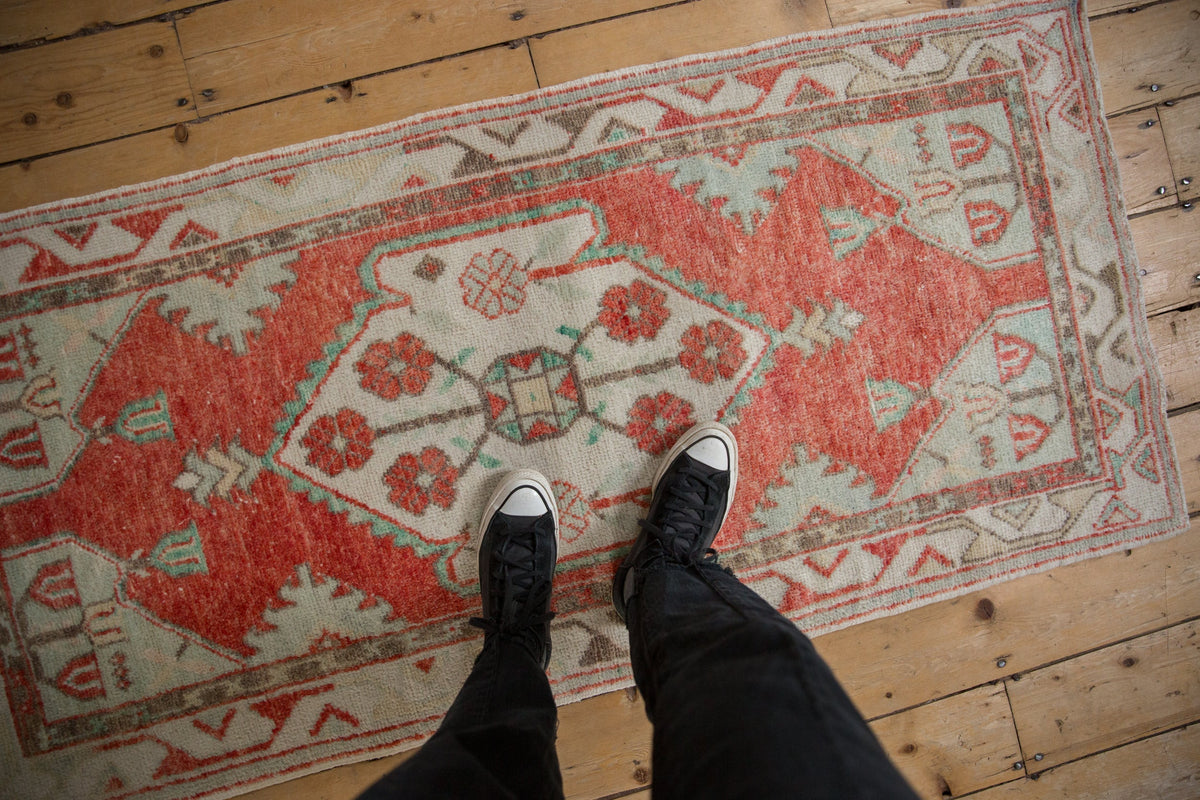 2.5x5.5 Vintage Distressed Oushak Rug Runner