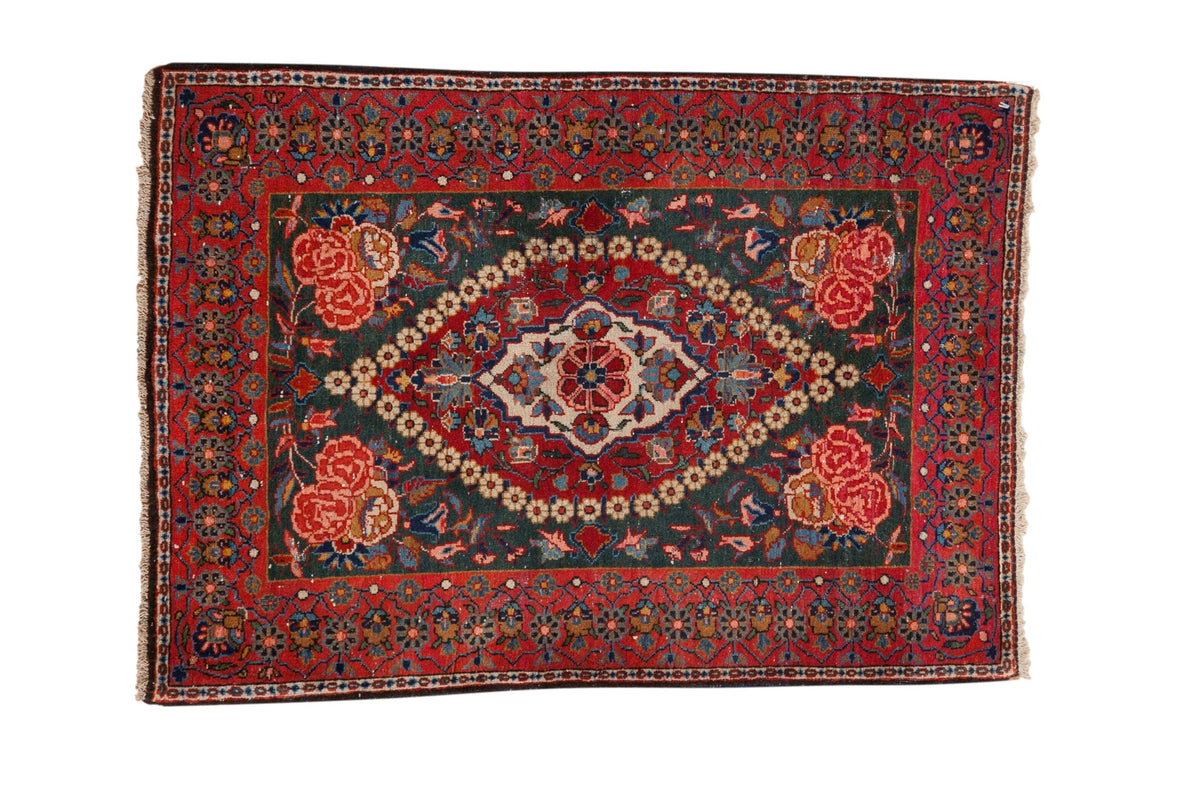 2x3 Vintage Fine Kashan Rug Mat
