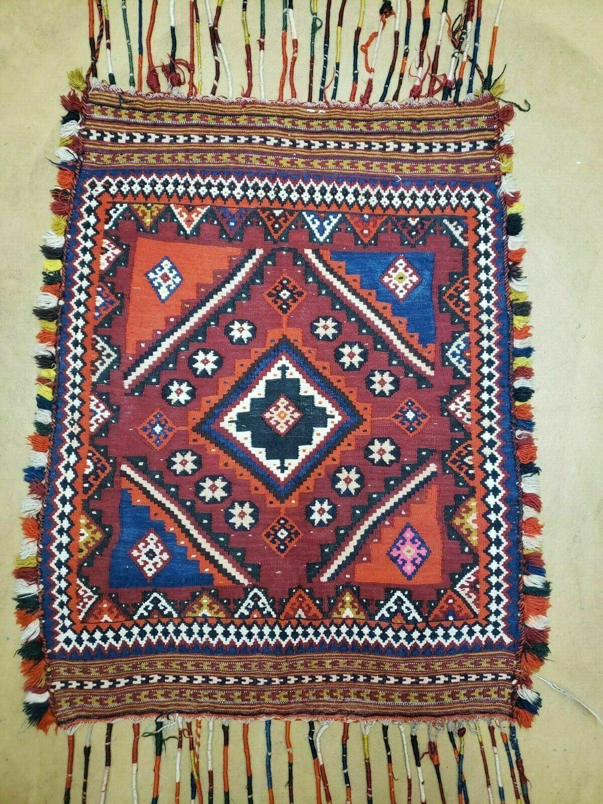 3' X 4' Antique Handmade Turkish Wool Kilim Rug Decorative Seat Cover - Jewel Rugs, view 3