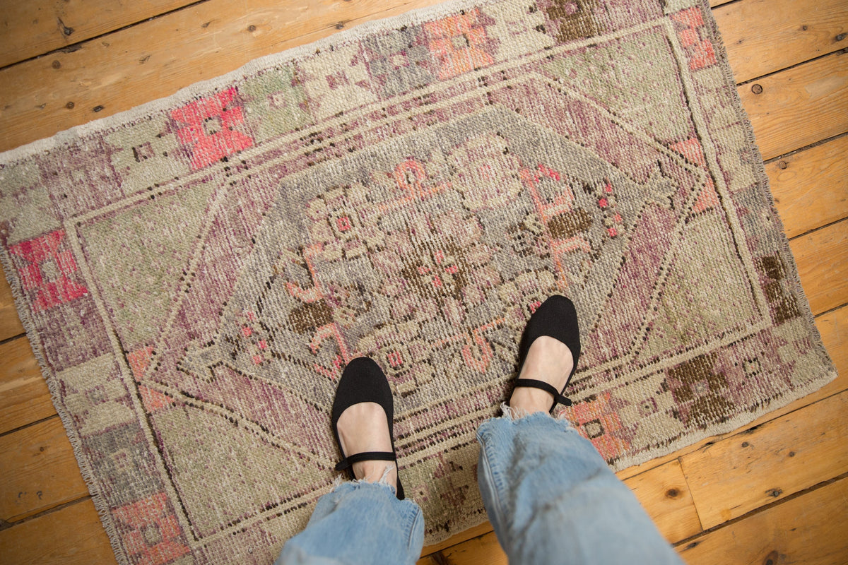 2.5x4 Vintage Distressed Oushak Rug