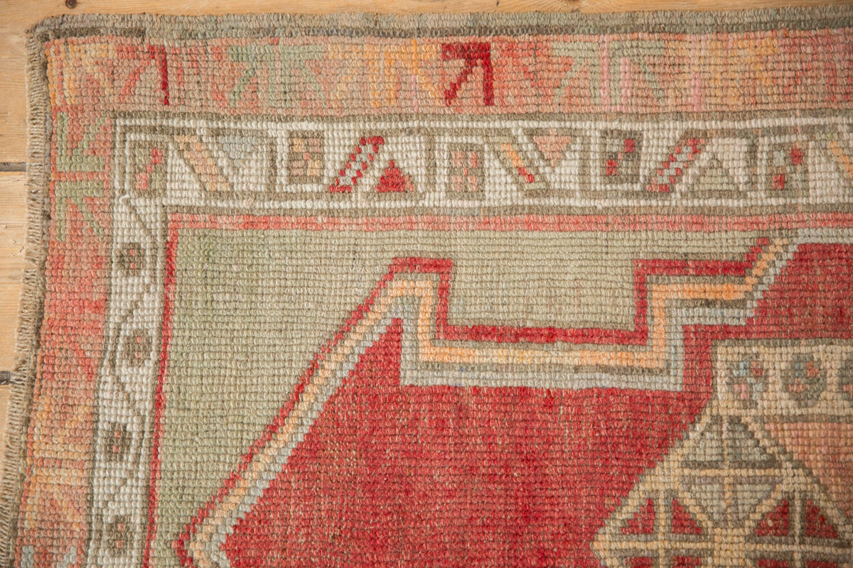 2.5x3 Vintage Distressed Oushak Square Rug