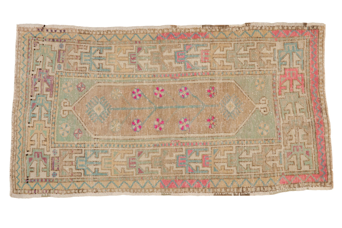 2.5x4.5 Vintage Distressed Oushak Rug