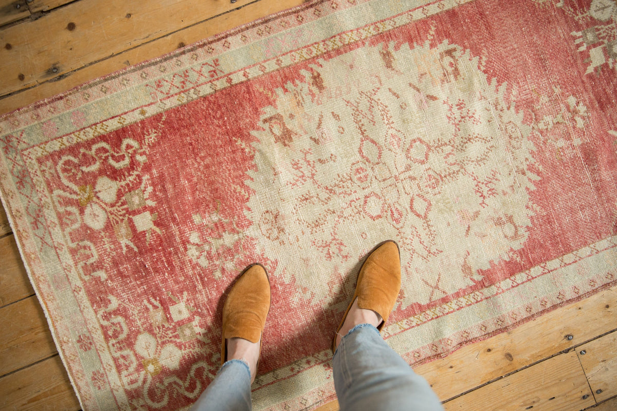 2.5x5.5 Vintage Distressed Oushak Rug Runner