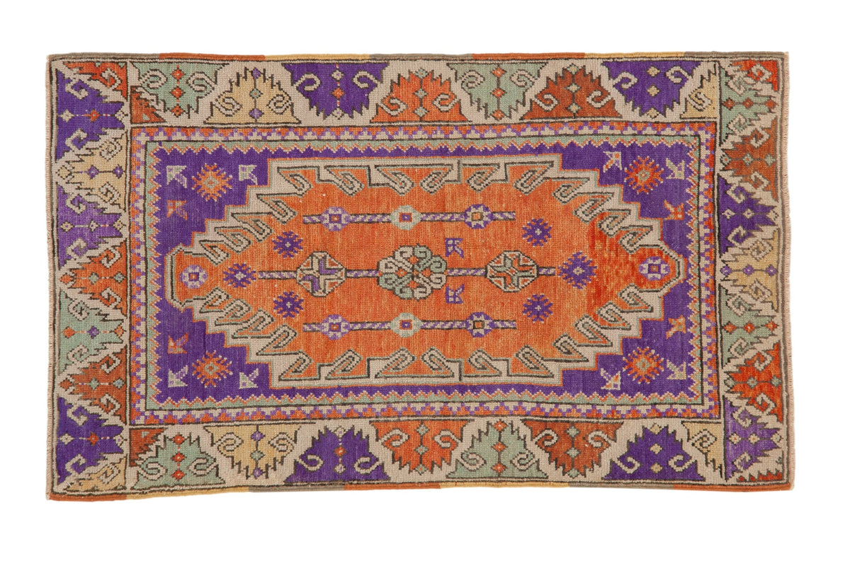 2.5x4 Vintage Distressed Oushak Rug