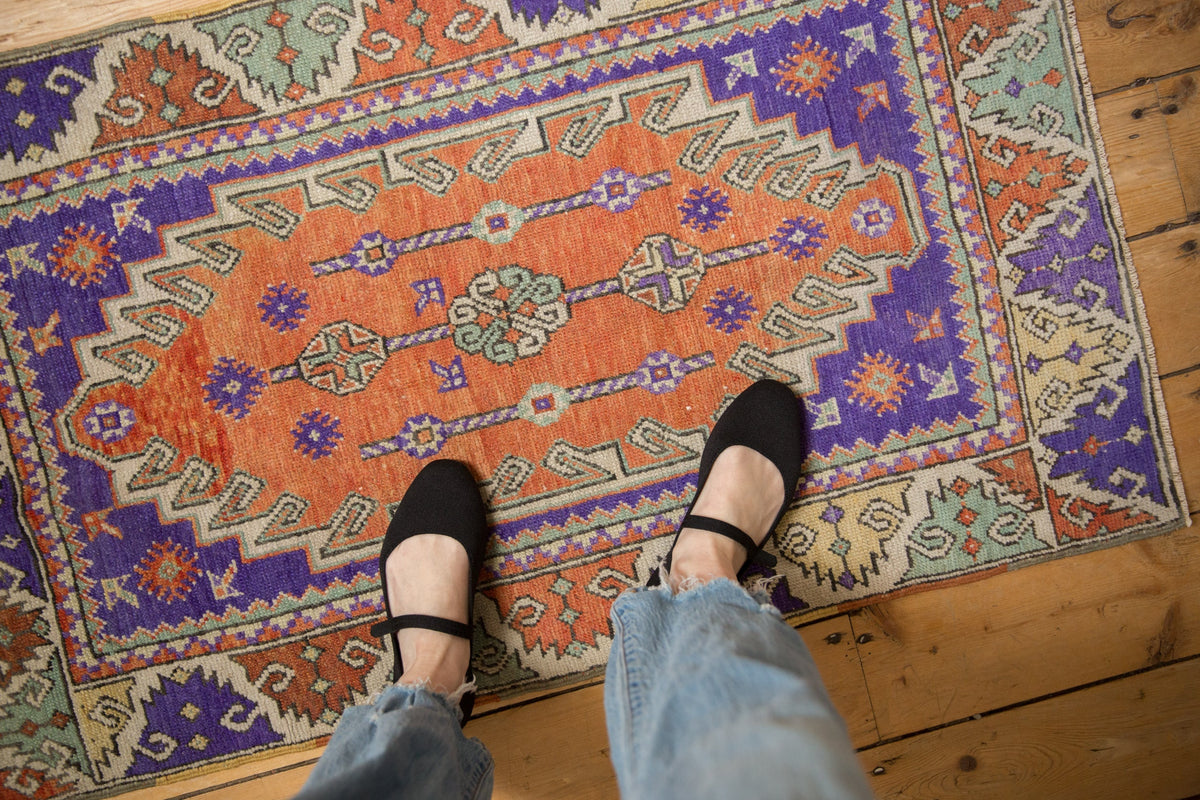 2.5x4 Vintage Distressed Oushak Rug