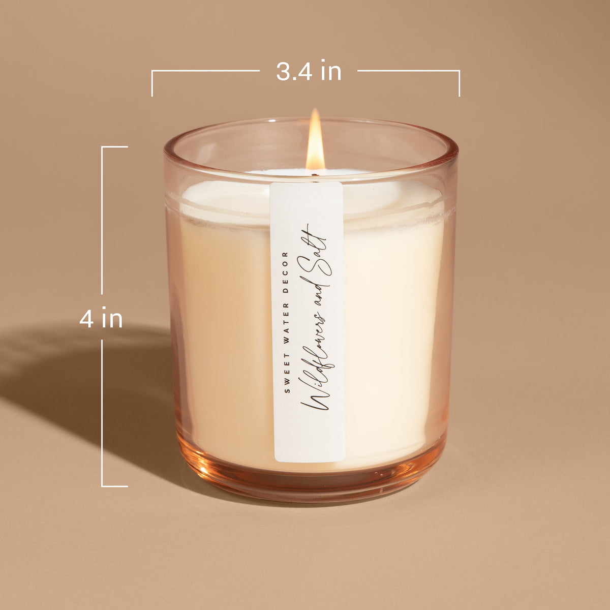 Pumpkin Spice Soy Candle - Tinted Glass Jar - 12 oz - Sweet Water Decor, view 5