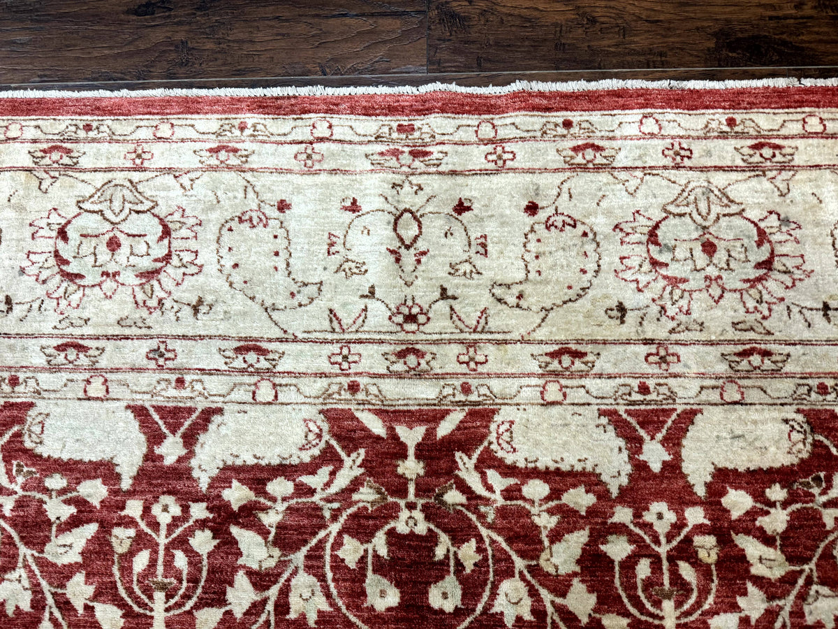 Pakistani Chobi Rug 8x10, Red, Handmade - Jewel Rugs, view 4
