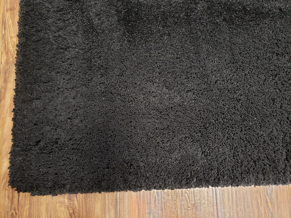 Black Shag Rug 8x10, Savafieh Milan Fluffy Black Carpet, Room Sized Shag Rug, Modern Contemporary Rug, Soft Living Room Rug, Bedroom Rug - Jewel Rugs, view 8