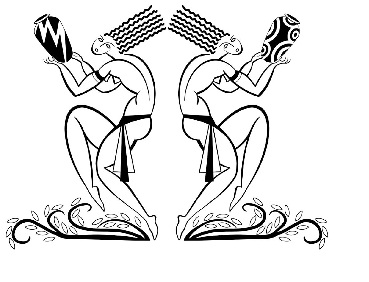 CUSTOM ART DECO LES DANSEURS WALLPAPER Black/White by Art Decor Designs image 0