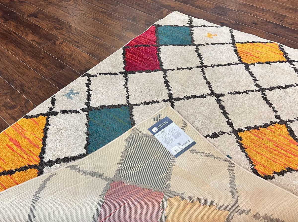 Panel Design Rug 5 x 7.6, Ivory/Beige & Multicolor - Jewel Rugs, view 12