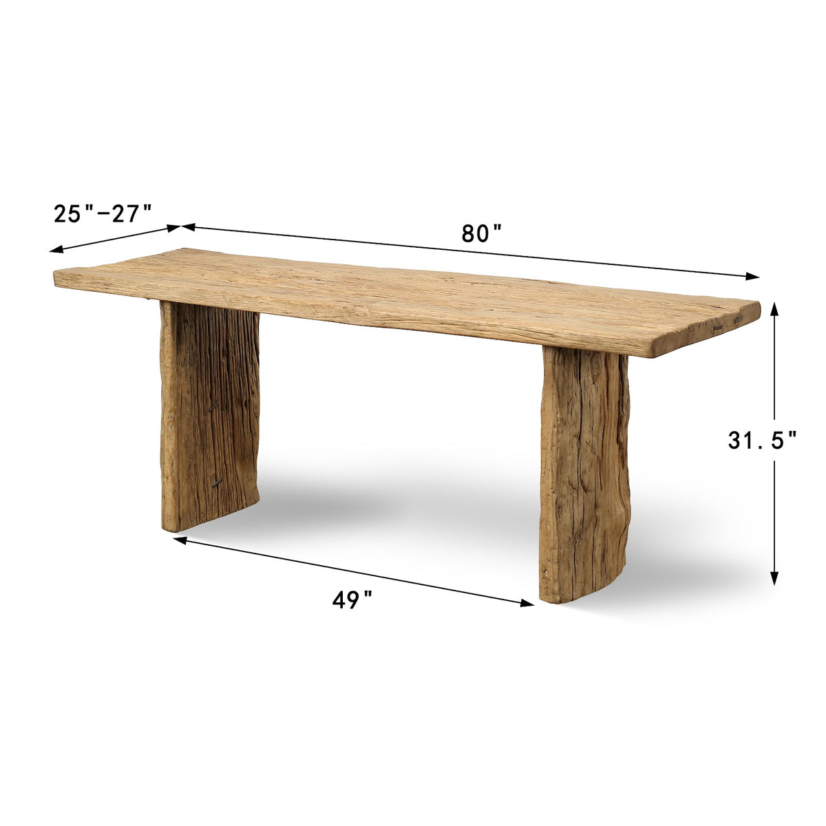 Live Edge Console Table Walnut Wood Natural image