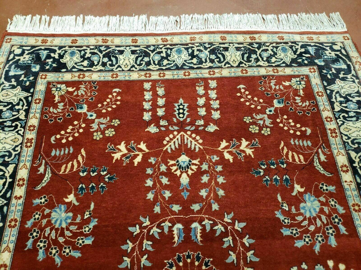 4' X 6' Vintage Handmade Pakistani Rug Highly Detailed Red - Jewel Rugs, view 3