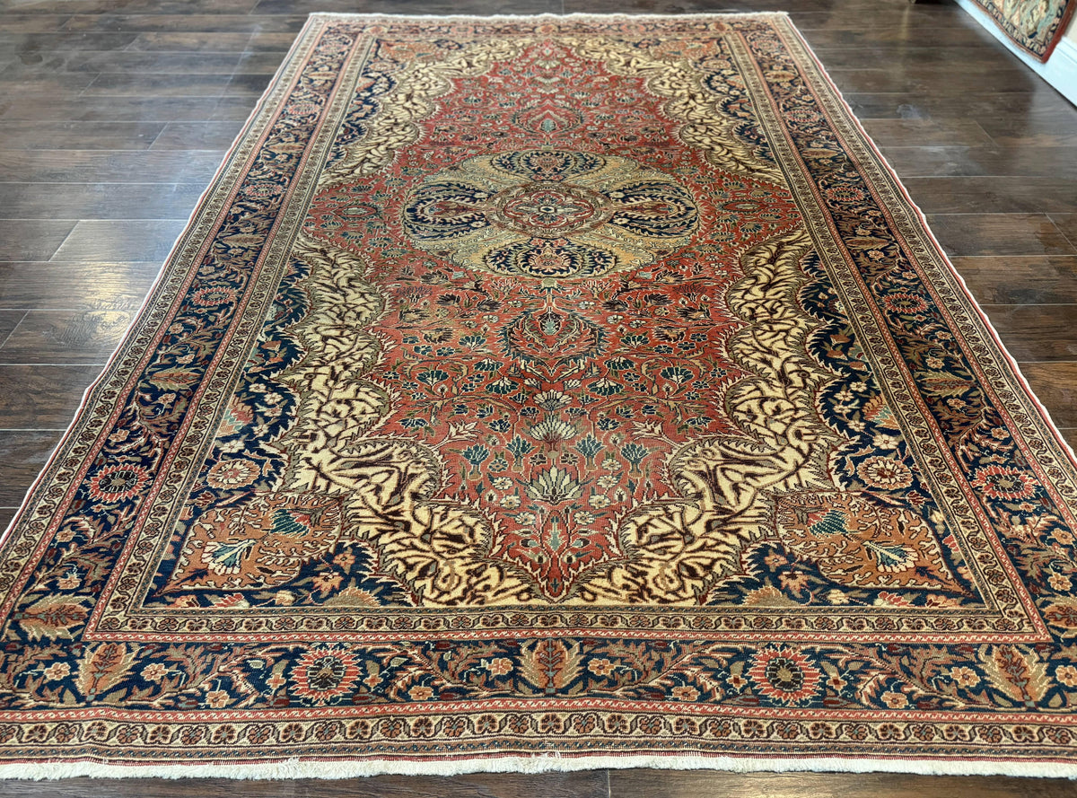 Turkish Kayseri Rug 6x10, Antique Turkish Carpet, Floral Medallion, Oriental Carpet, Red - Jewel Rugs, view 2
