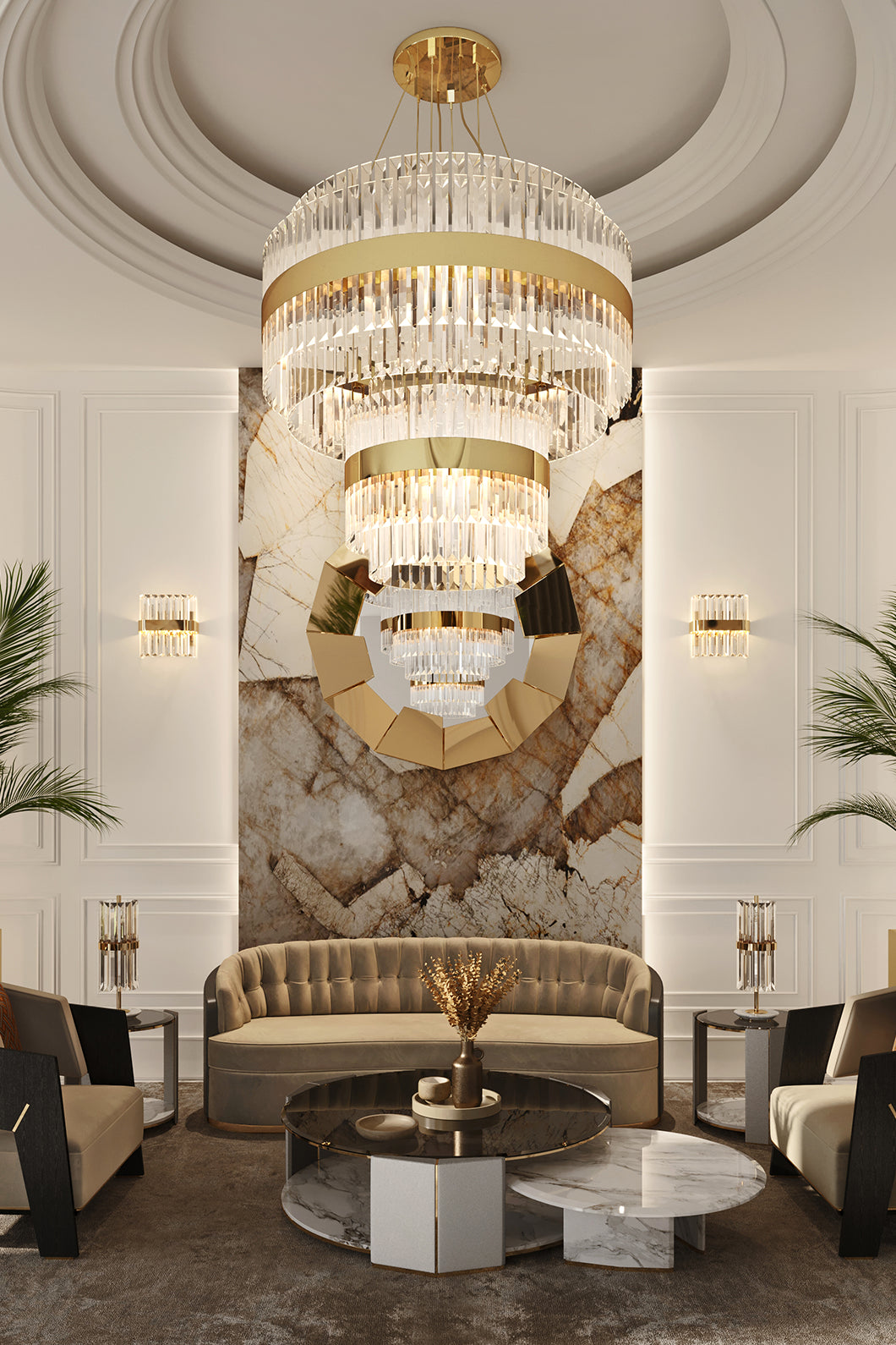 Liberty Round Chandelier by Luxxu – view 2
