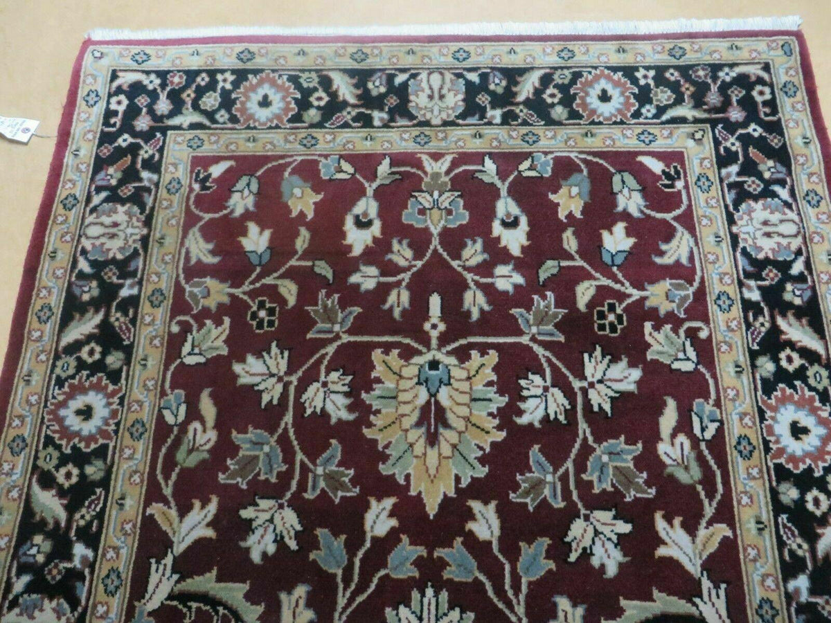 4' X 6' Handmade Finely Knotted Indian Agra Pattern Wool Rug Nice - Jewel Rugs, view 3