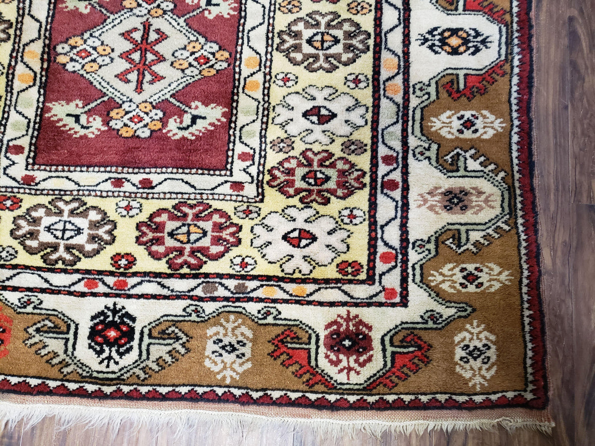 Turkish Caucasian Rug 4x7, Wool Turkish Talish Carpet, Geometric Rug - Jewel Rugs, view 10