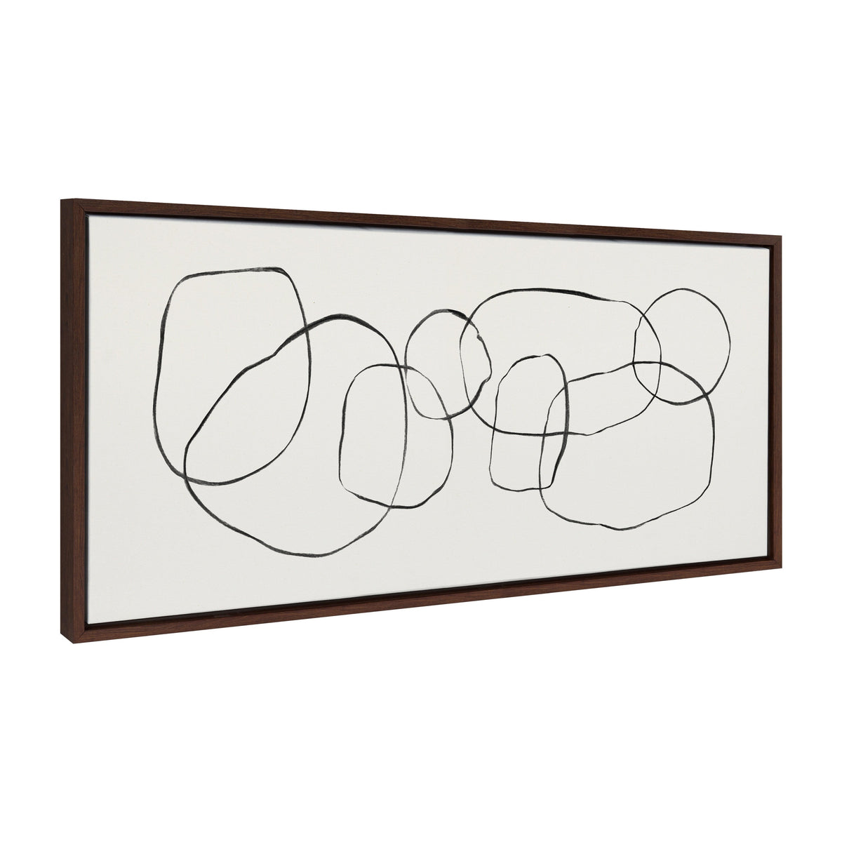 Sylvie Dancing Circles Framed Canvas by Teju Reval
