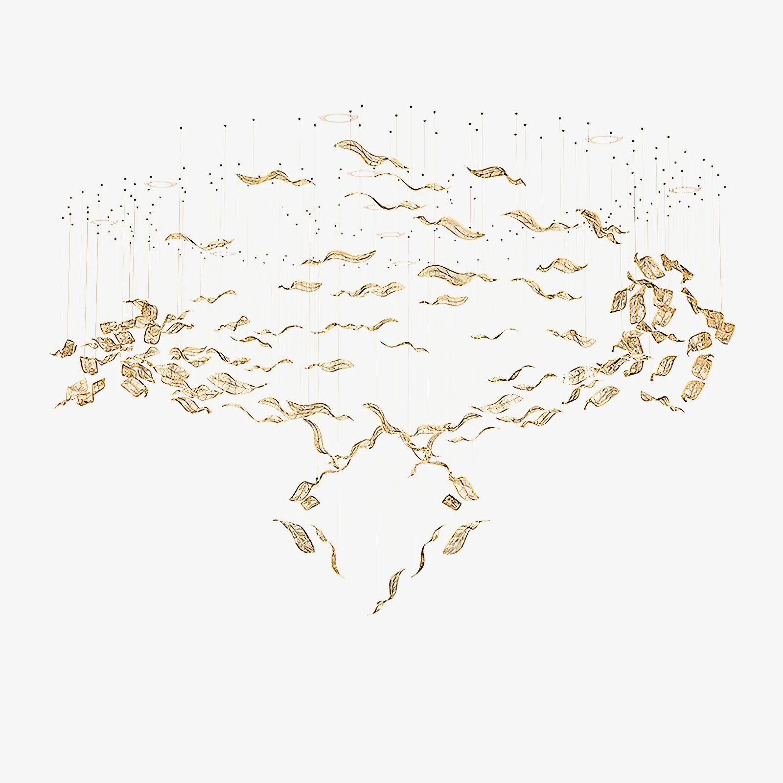 DIY Fallen Leaf Chandelier