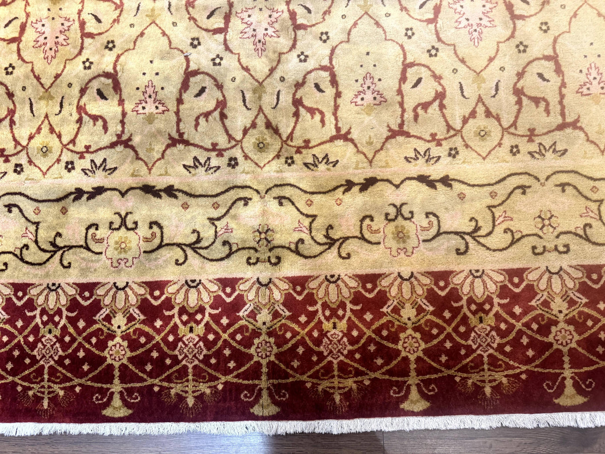 Pak Persian Rug 8x10, Allover Pattern, Gold-Tan, Fine 200 KPSI - Jewel Rugs, view 6