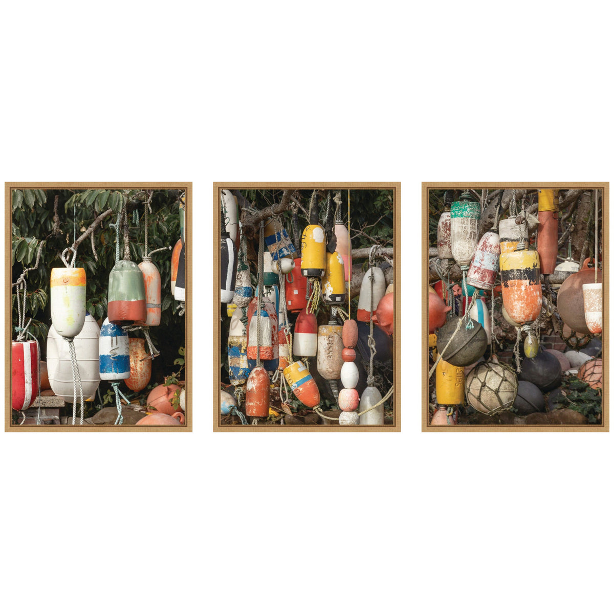 Buoys No. 1 No. 2 and No.3 3 Piece Framed Canvas Wall Art Set by Emiko and Mark Franzen F2 Images