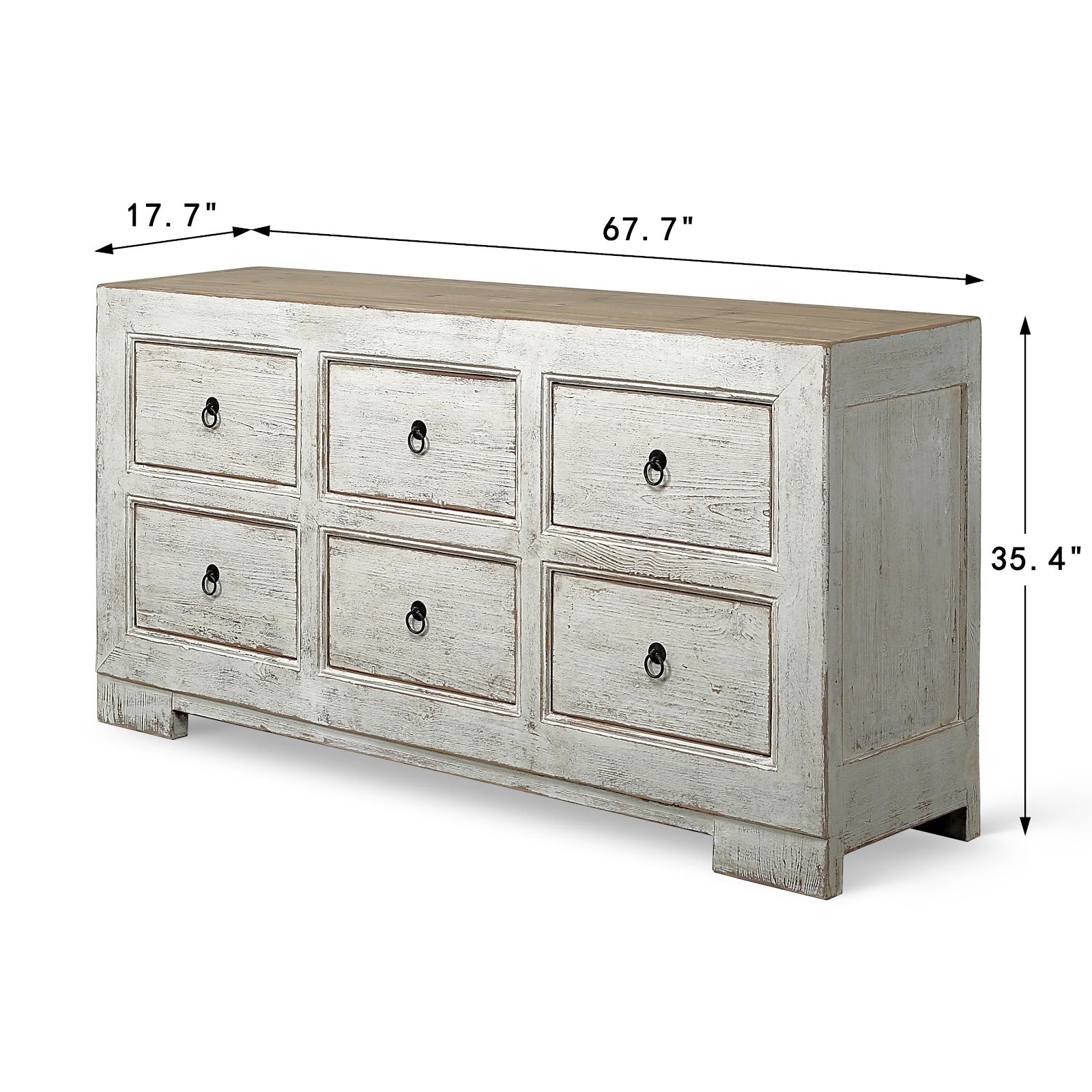 Two Tones Capri Chest of Drawers Distressed image
