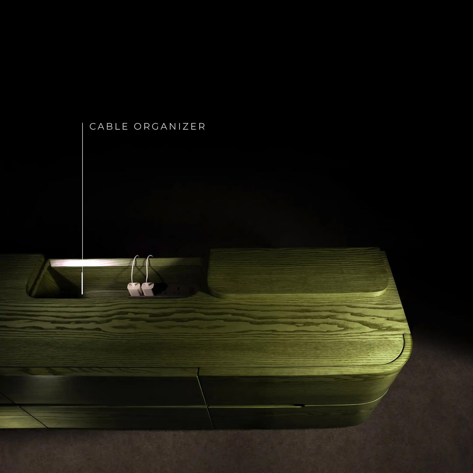 Flow Media Console by BEC Furniture — solid ash, view 6