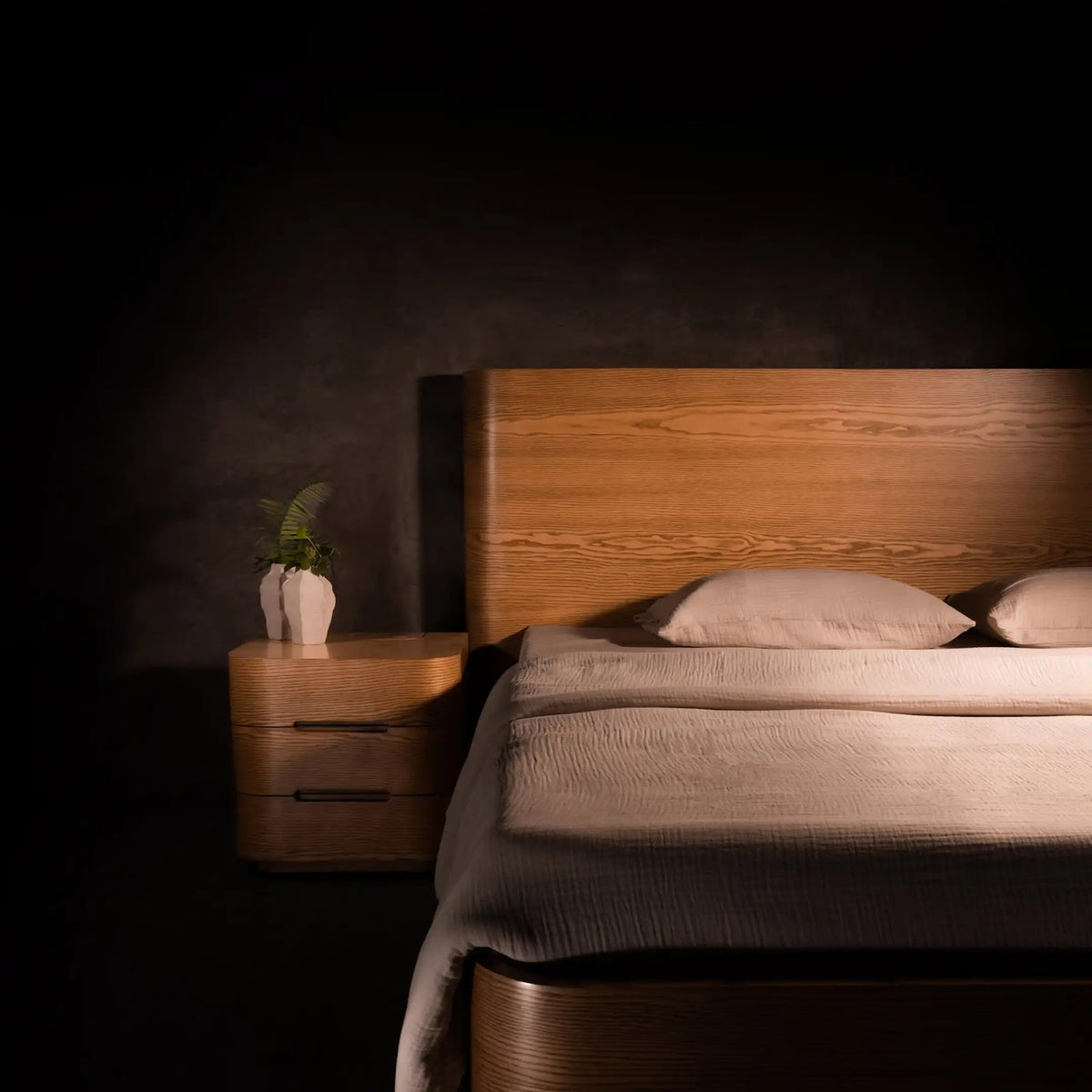 Flow Bed by BEC Furniture — solid ash, view 3