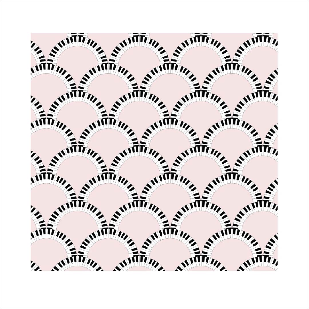 CUSTOM ART DECO JAZZ AGE WALLPAPER Pink by Art Decor Designs image 0