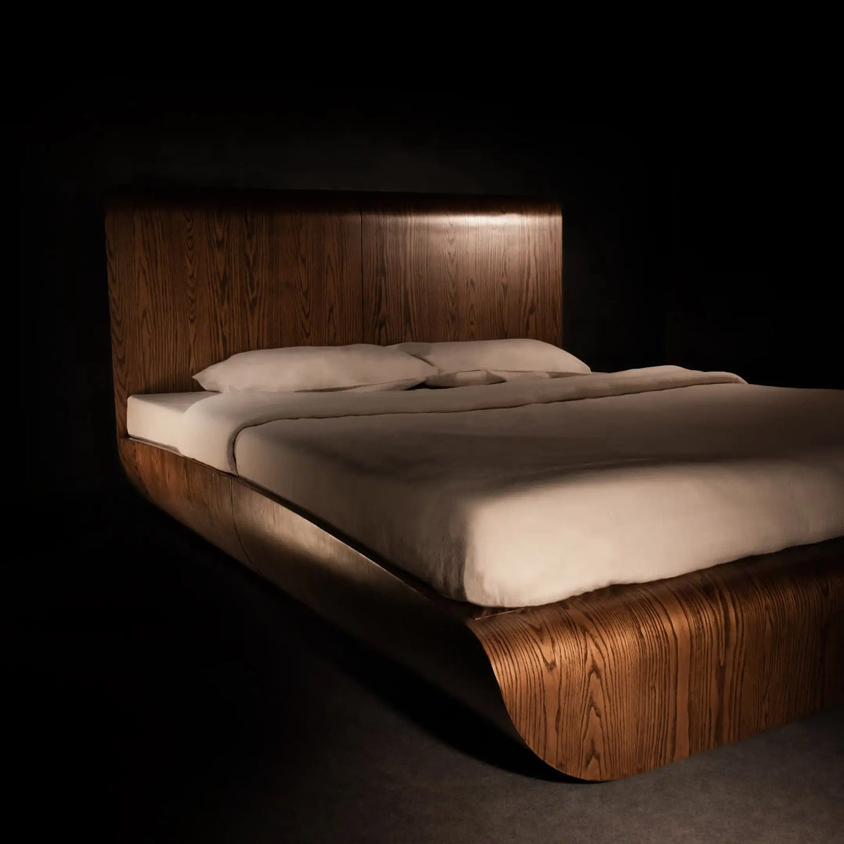 Wave Bed by BEC Furniture — solid ash, view 5