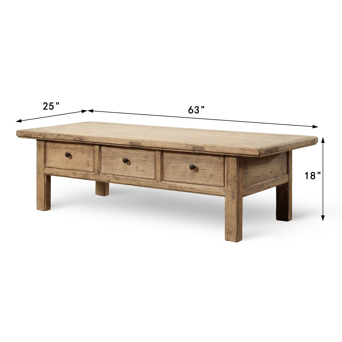 Waterfall Console with Three Drawers Weathered Neutral image