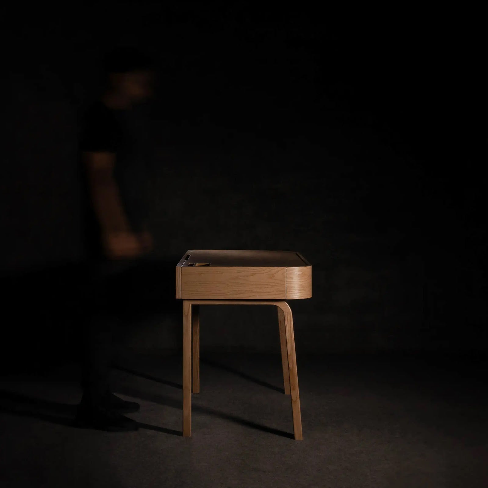 Flow Lite Work Table by BEC Furniture — solid ash, view 3