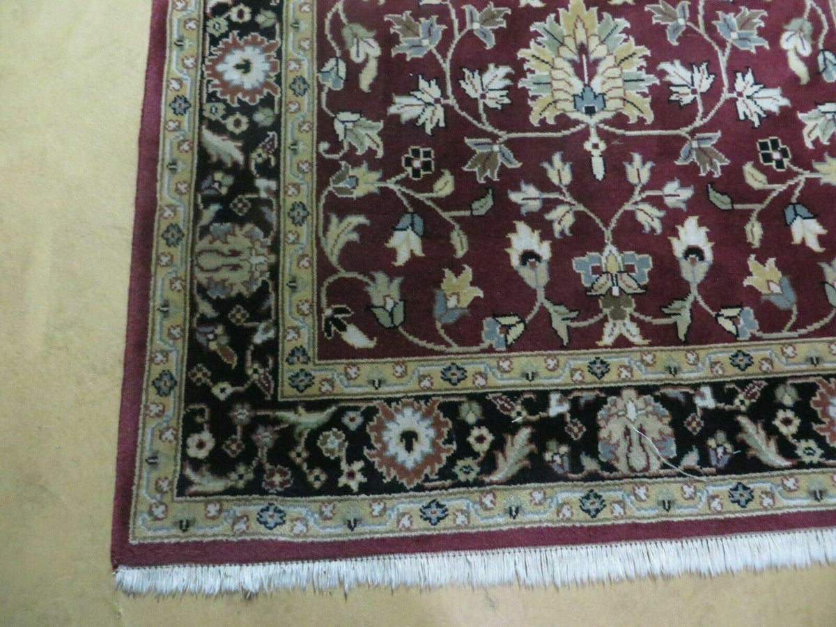 4' X 6' Handmade Finely Knotted Indian Agra Pattern Wool Rug Nice - Jewel Rugs, view 8