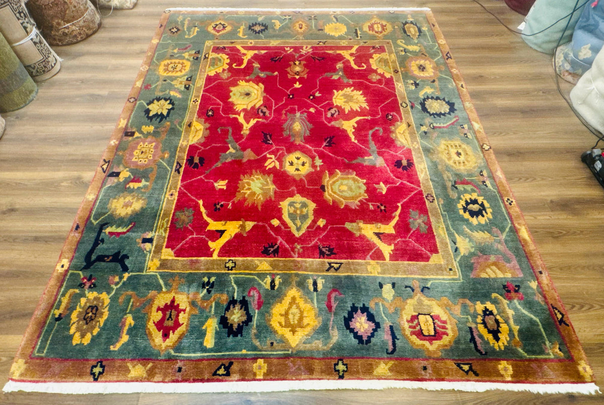 Tufenkian Rug 8x10, Tibetan Room Sized Carpet, Soft Thick Wool Pile - Jewel Rugs, view 2