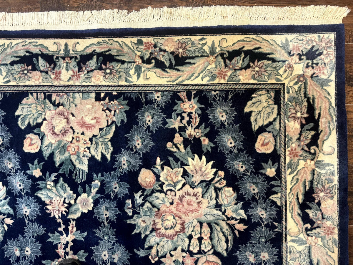 Sino Persian Rug 6x9, Navy Blue, Floral - Jewel Rugs, view 8