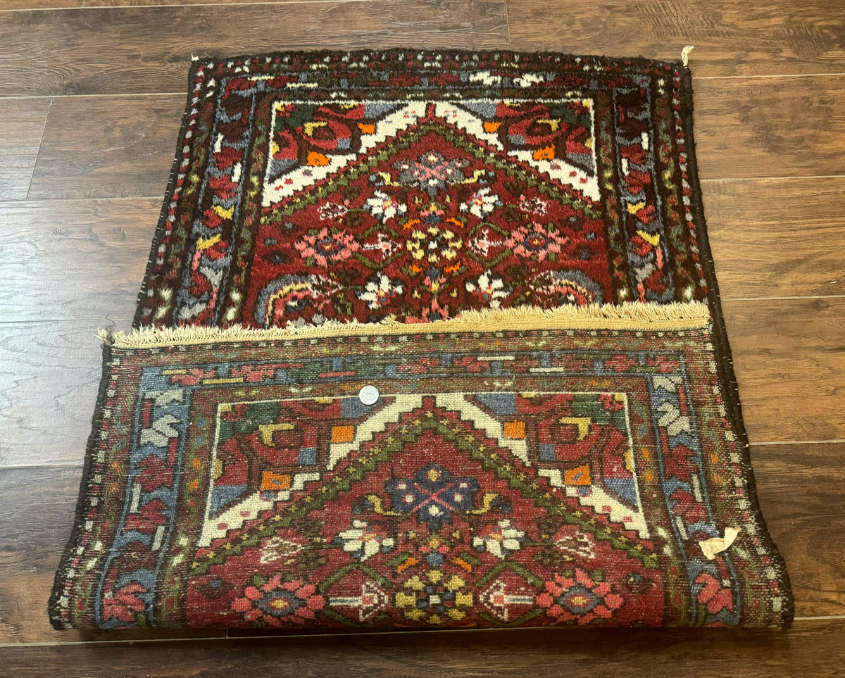Small Red Persian Tribal Rug 2.6 x 4, Wool Rug, Persian Hamadan Rug - Jewel Rugs, view 10