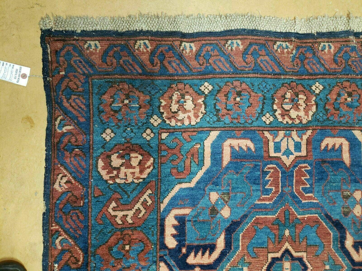 3'10" X 10' Antique Caucasian Seychor Rug Hand Made Wool Carpet Organic Dye Nice - Jewel Rugs, view 6
