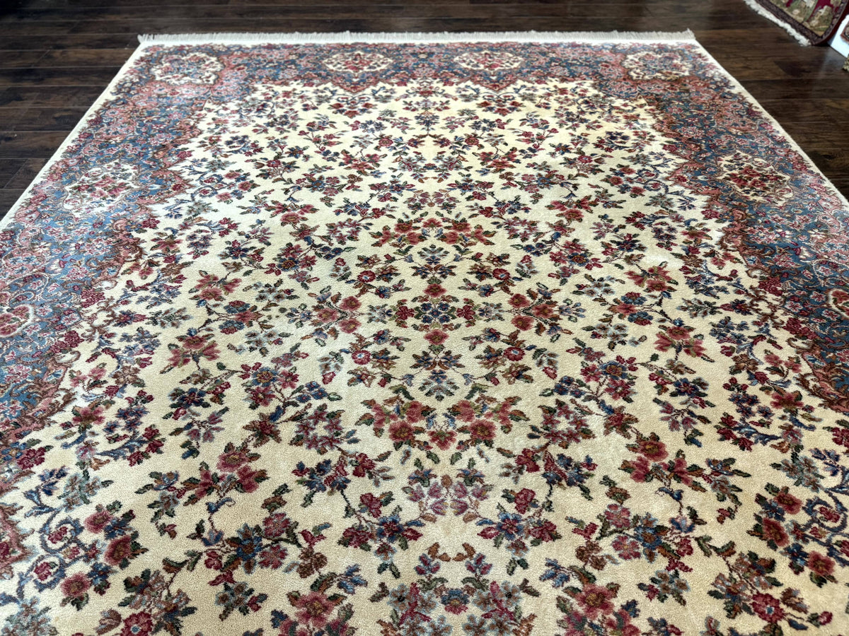Karastan Rug 8.8 x 12 Ivory Kirman #788, Original 700 Series, Wool Karastan Carpet, Karastan Area Rug, Vintage Karastan, Living Room Rug - Jewel Rugs, view 11