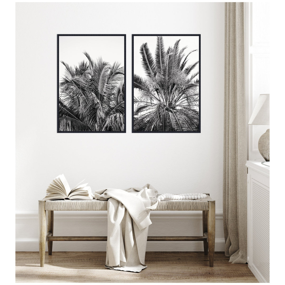 Palms No. 13 & No.15 2 Piece Framed Canvas Wall Art Set by Alicia Bock