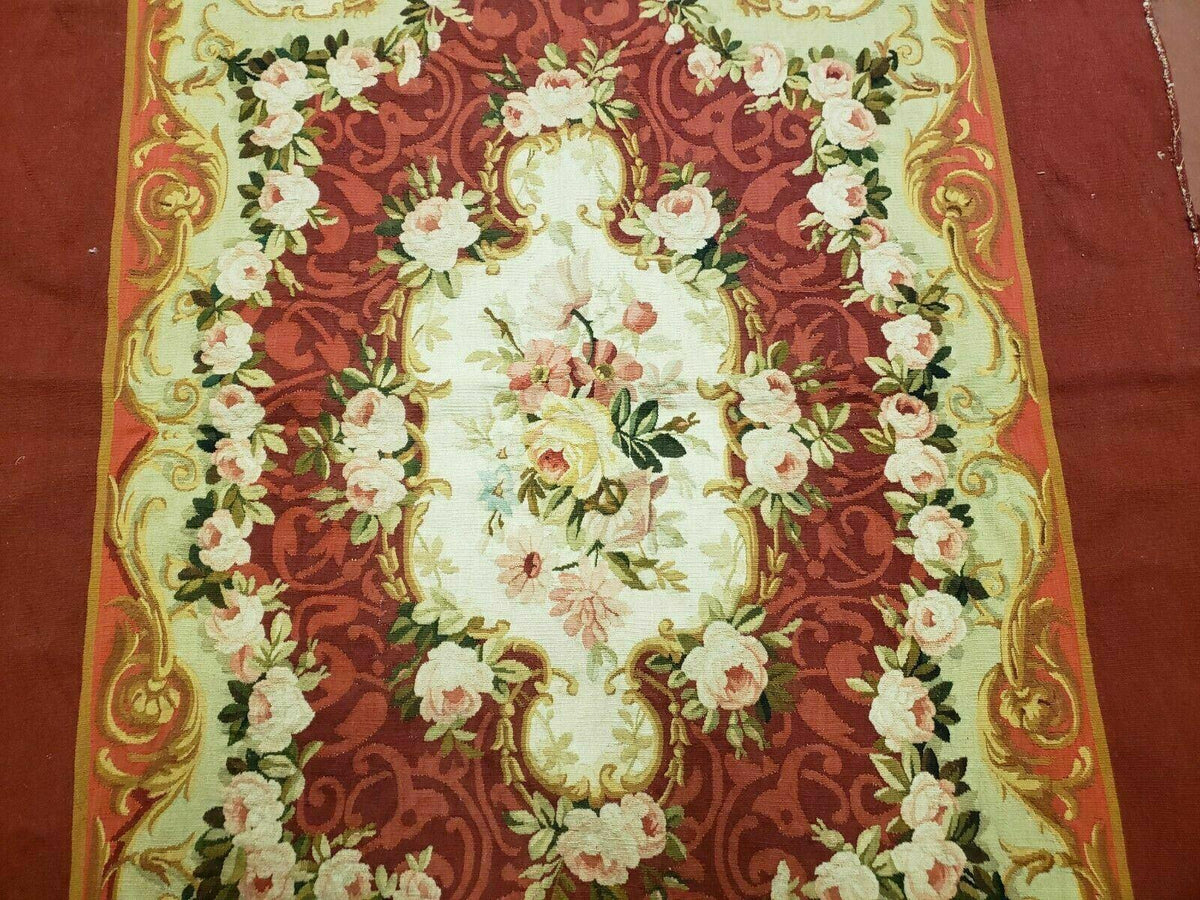 3' X 5' Antique Handmade French Aubusson Weave Savonnerie Needlepoint Rug Nice - Jewel Rugs, view 3