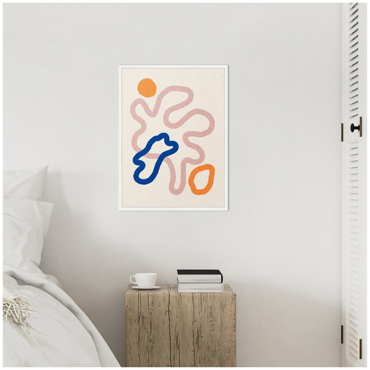 Sylvie Abstract Line Art Print 1 Framed Canvas by July Art Prints