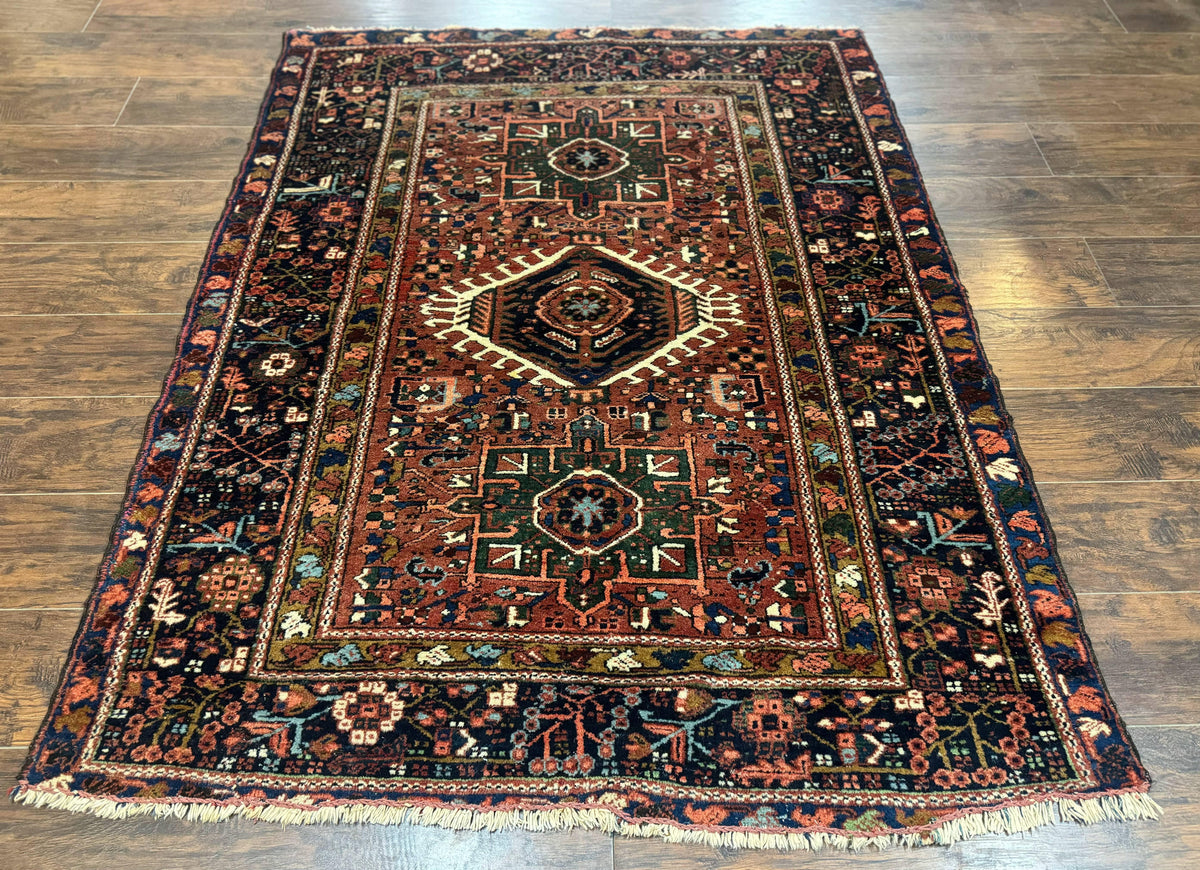 Antique Persian Karajeh Heriz Rug 5x6 - Jewel Rugs, view 2