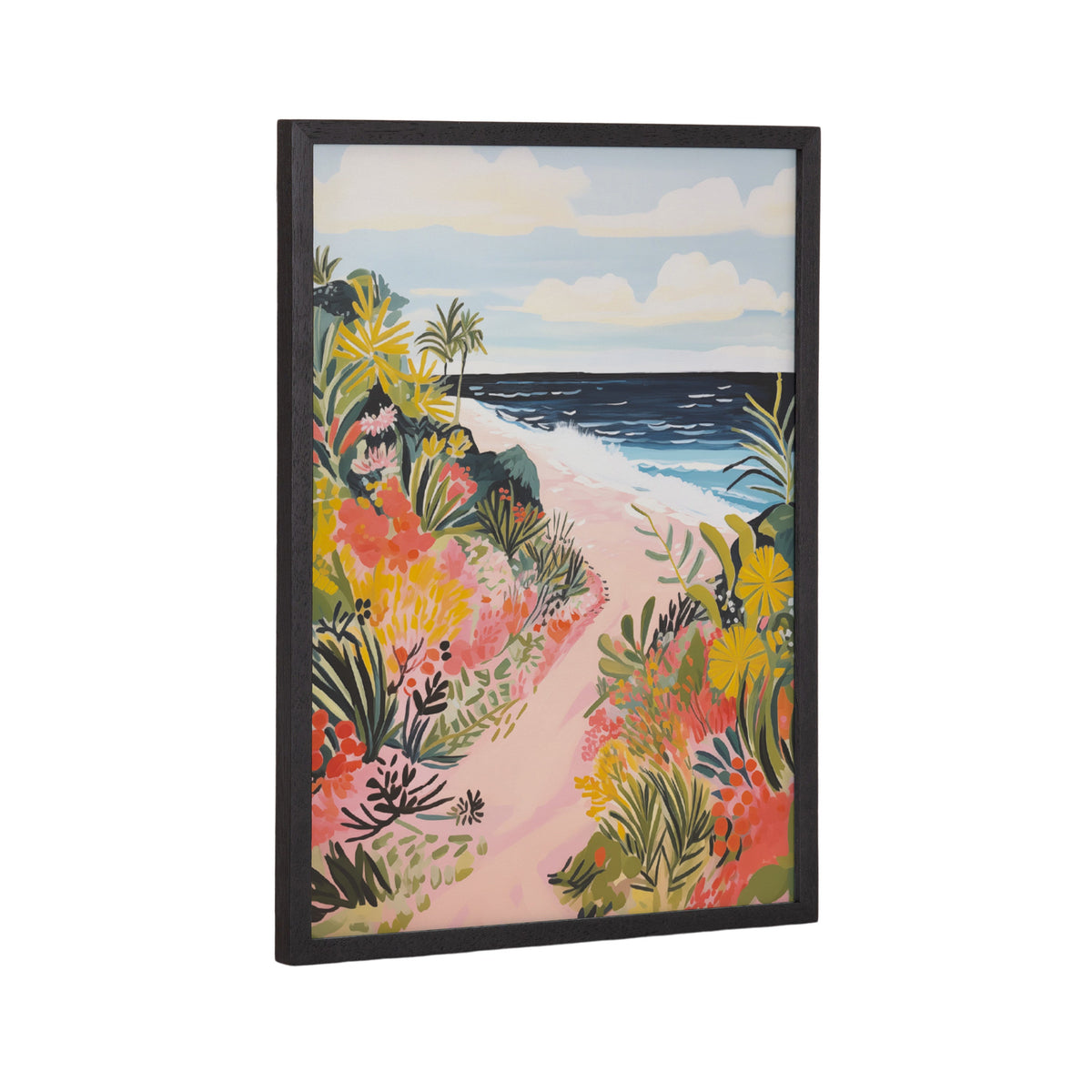 Gallery Tropical Bright Ocean Path Landscape Print by The Creative Bunch Studio