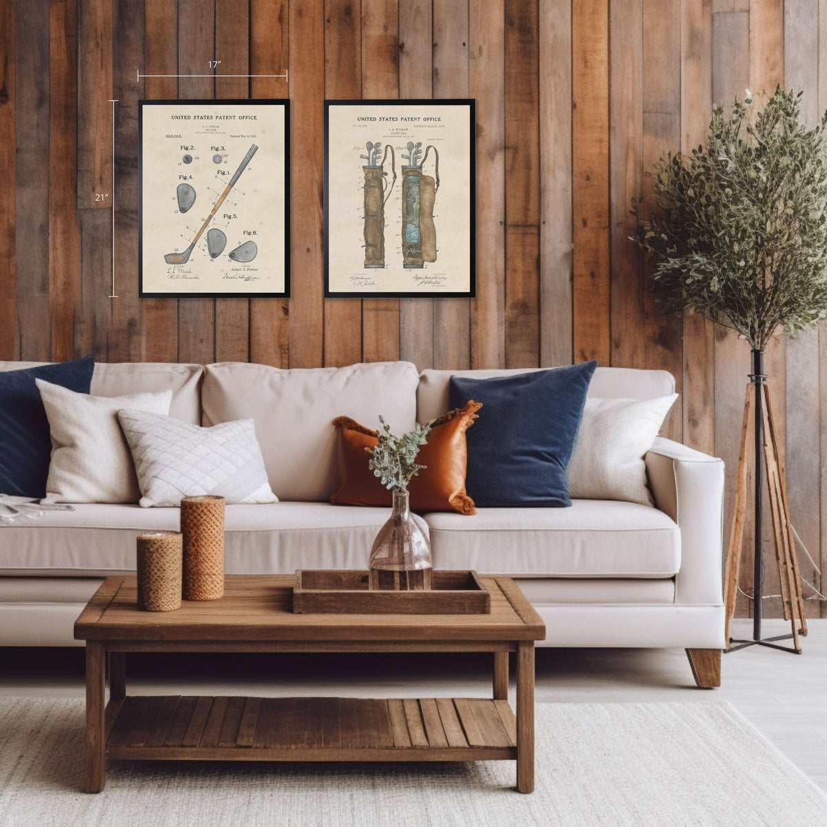 Golf Club Patent in Black Frame - Antique Curiosities, view 2