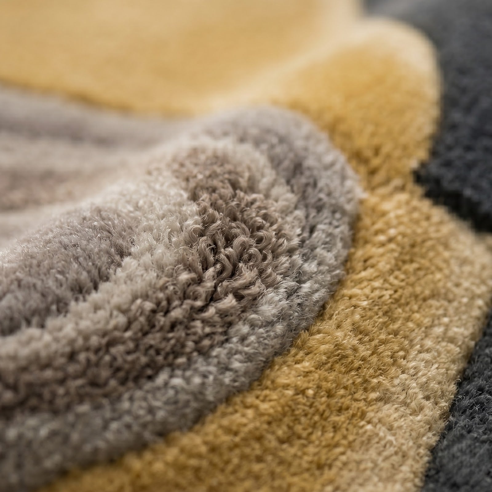 Modern Abstract Marble Hand Tufted Wool Rug | Neutral Swirl Art Area Rug — 2x3 ft'