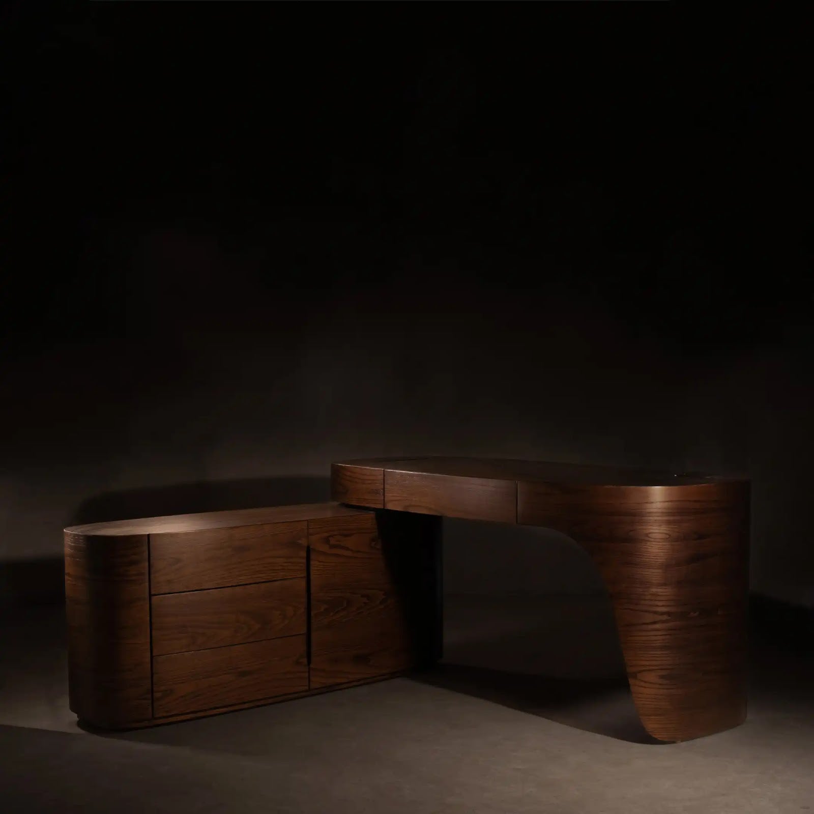 Nest-L Work Table by BEC Furniture — solid ash, view 1
