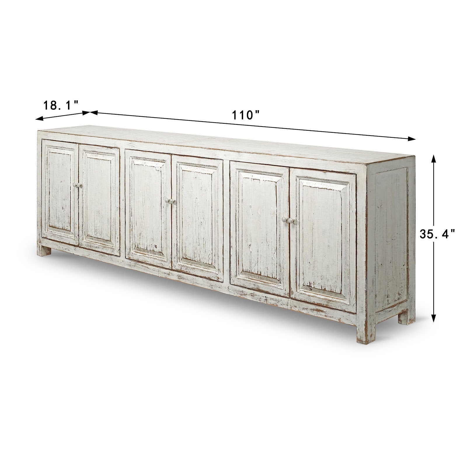 Amalfi Six Door Two Tones Sideboard Distressed image