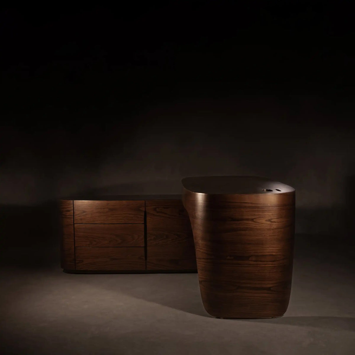 Nest-L Work Table by BEC Furniture — solid ash, view 4