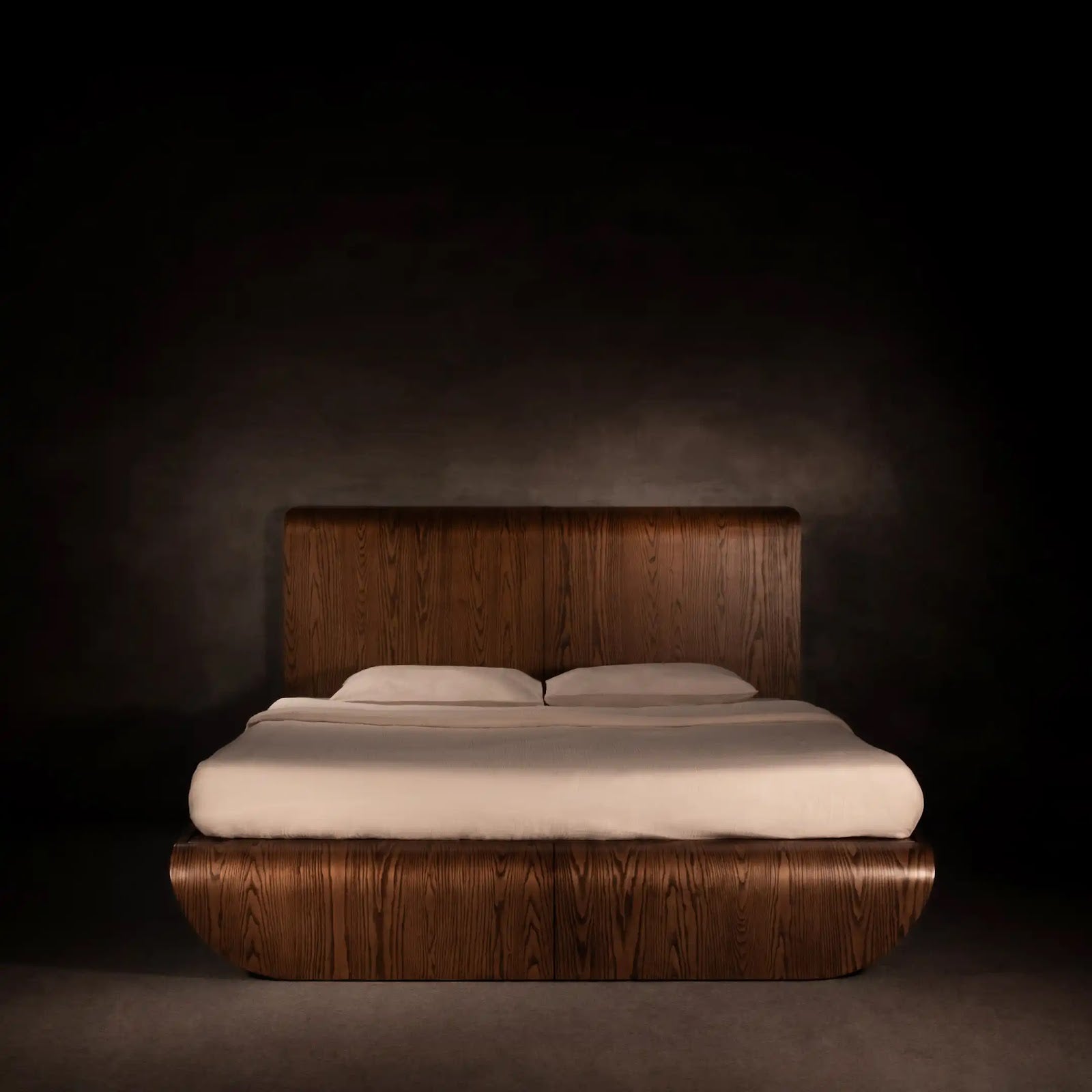 Wave Bed by BEC Furniture — solid ash, view 1
