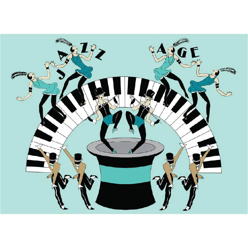 CUSTOM ART DECO JAZZ AGE WALLPAPER Green by Art Decor Designs image 2